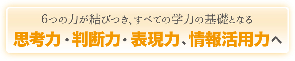 6つの力が結びつき、読解力・思考力・表現力へ