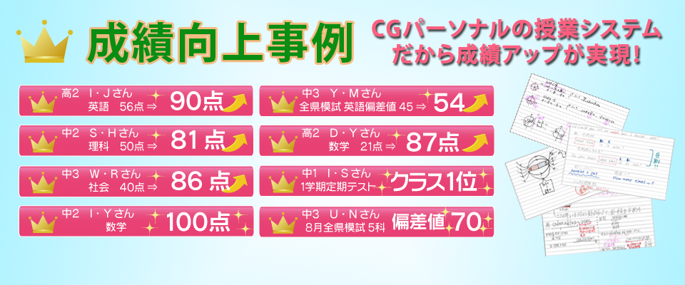 生徒の成績向上事例