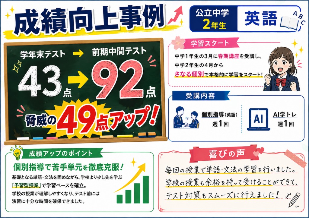 中２　英語　得点UP