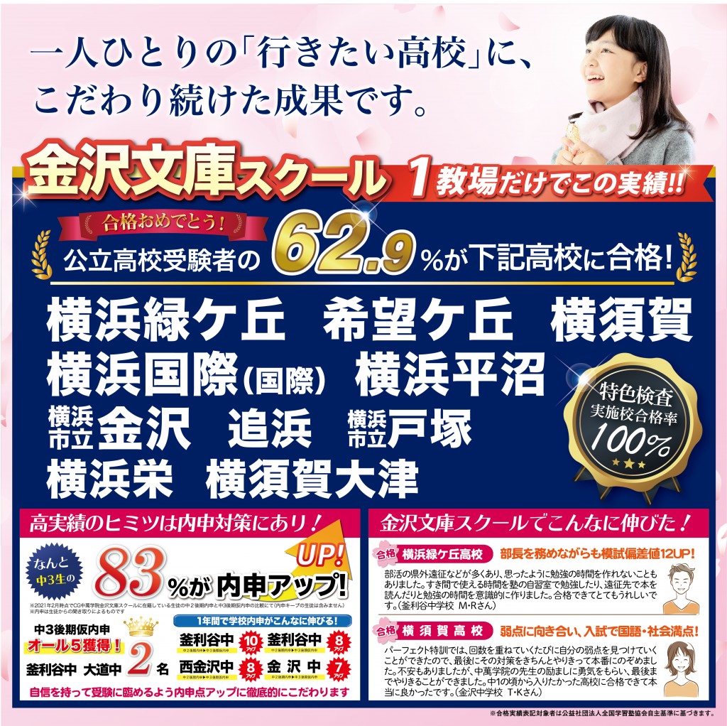金沢文庫スクール Cg中萬学院 神奈川県横浜市の中高一貫校受験 高校受験に強い学習塾 進学塾 金沢文庫スクール Cg中萬学院 神奈川県横浜市の中高一貫校受験 高校受験に強い学習塾 進学塾
