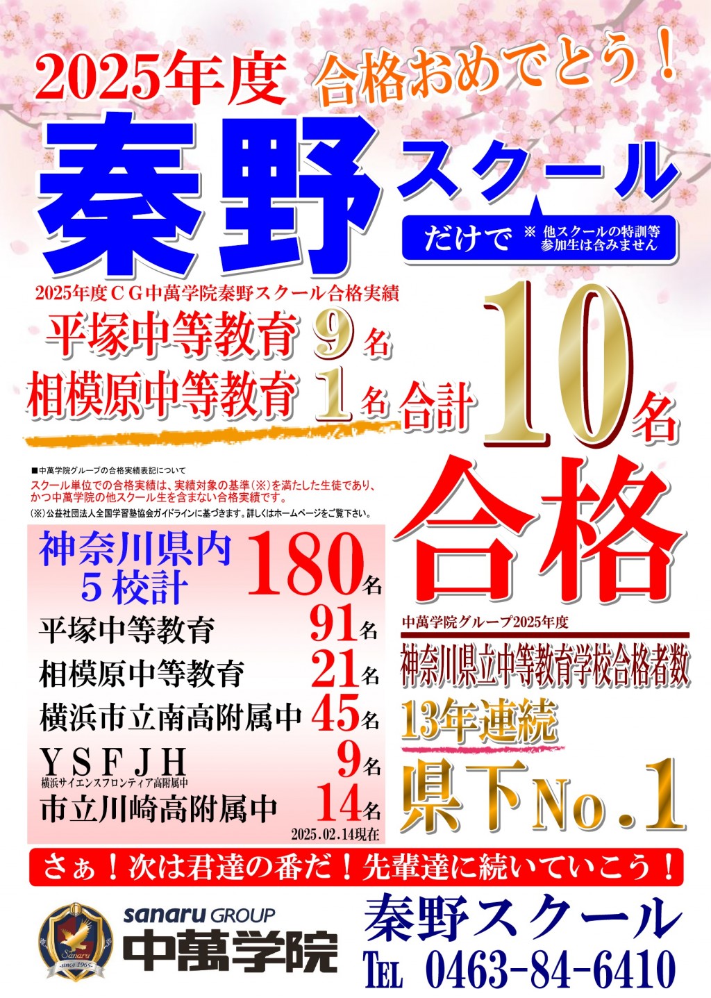 公立中高一貫校合格実績_秦野