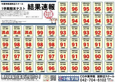 淵野辺 定期テスト 成績UP